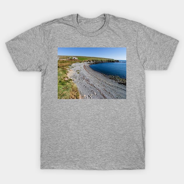 Aith Beach, Fetlar, Shetland Islands T-Shirt by Avalinart